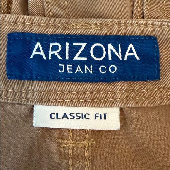 Arizona Jeans Co Cargo Shorts Khaki Brown Mens 26 - Picture 3 of 5